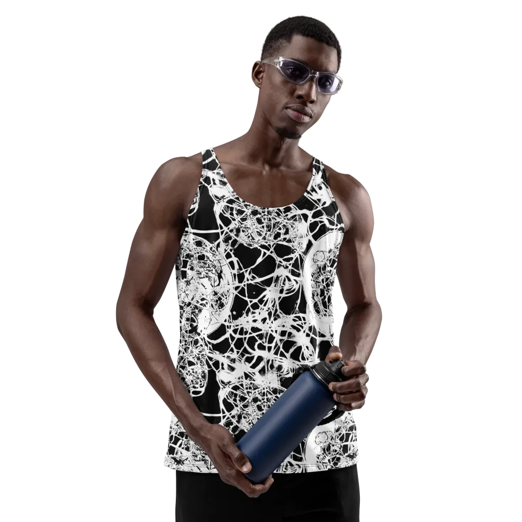 Black Lace Riot on Men's Tank Top — Front