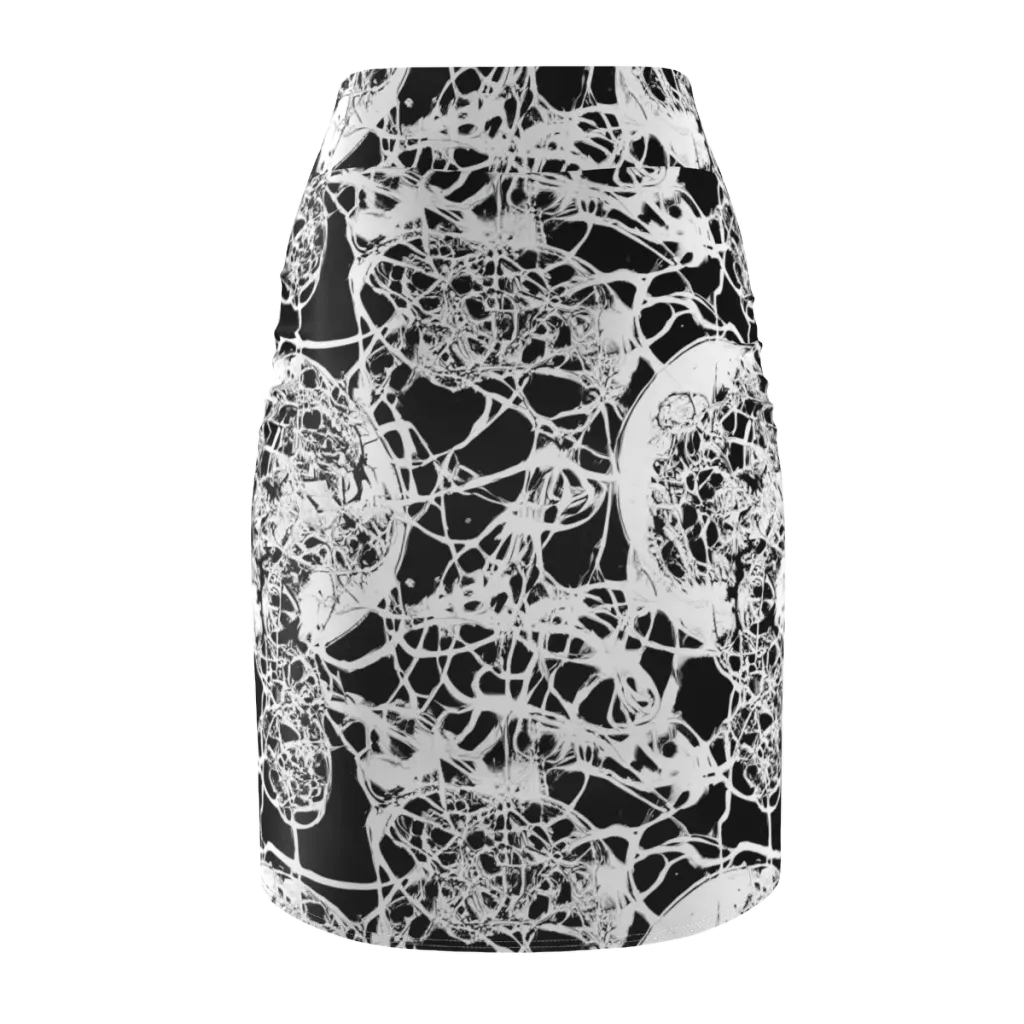 Black Lace Riot on Pencil Skirt — Back