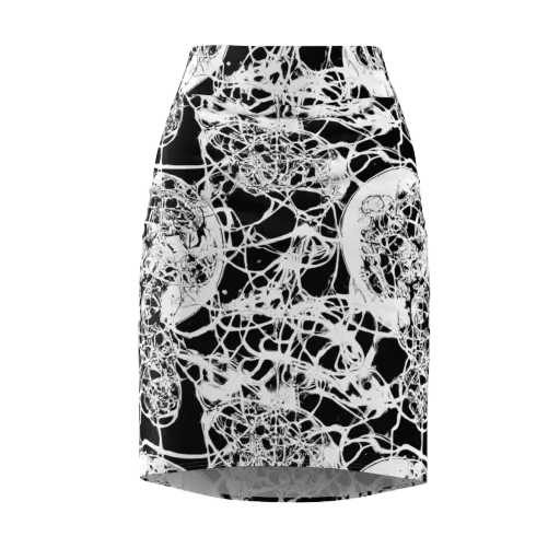 Black Lace Riot on a Pencil Skirt
