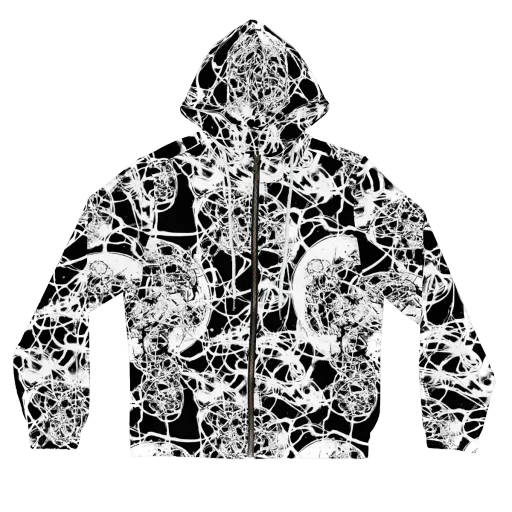 Black Lace Riot on a Women's Full-Zip Hoodie