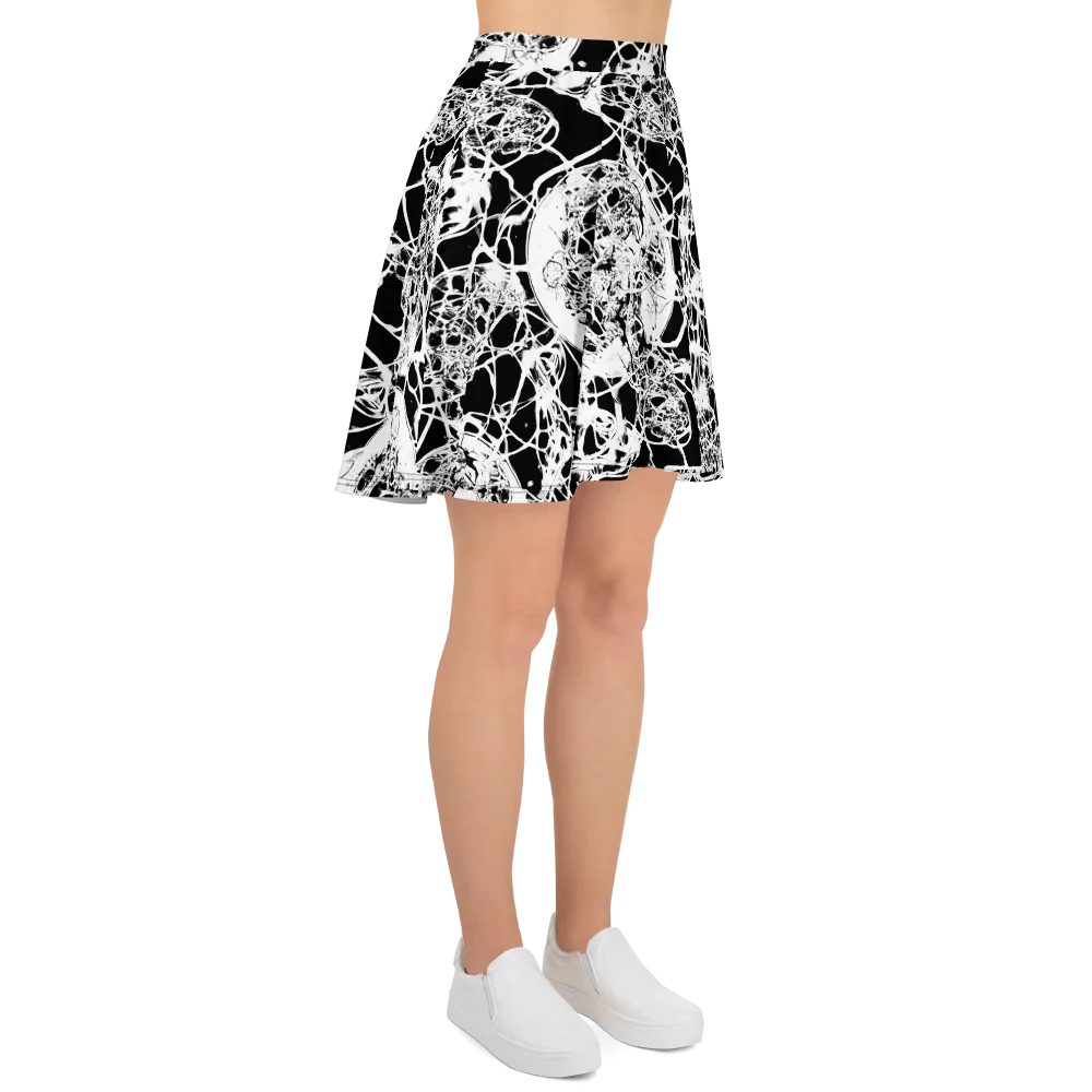 Black Lace Riot on Skater Skirt — Right