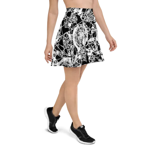 Black Lace Riot on a Skater Skirt
