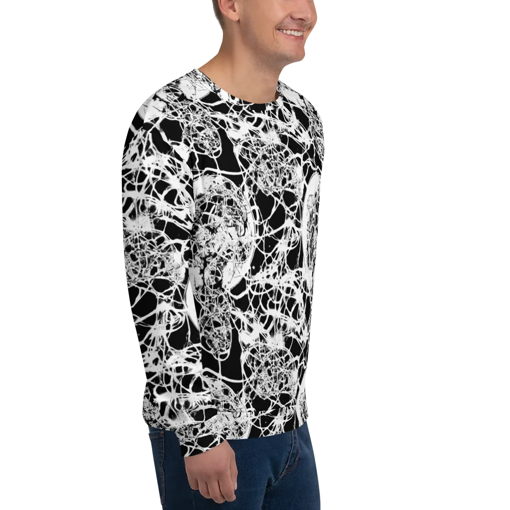 Black Lace Riot on Sweatshirt — Right Front
