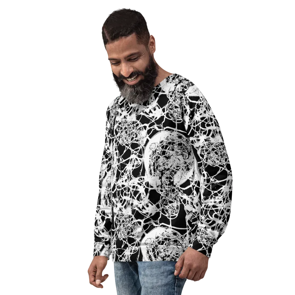 Black Lace Riot on Sweatshirt — Left Front