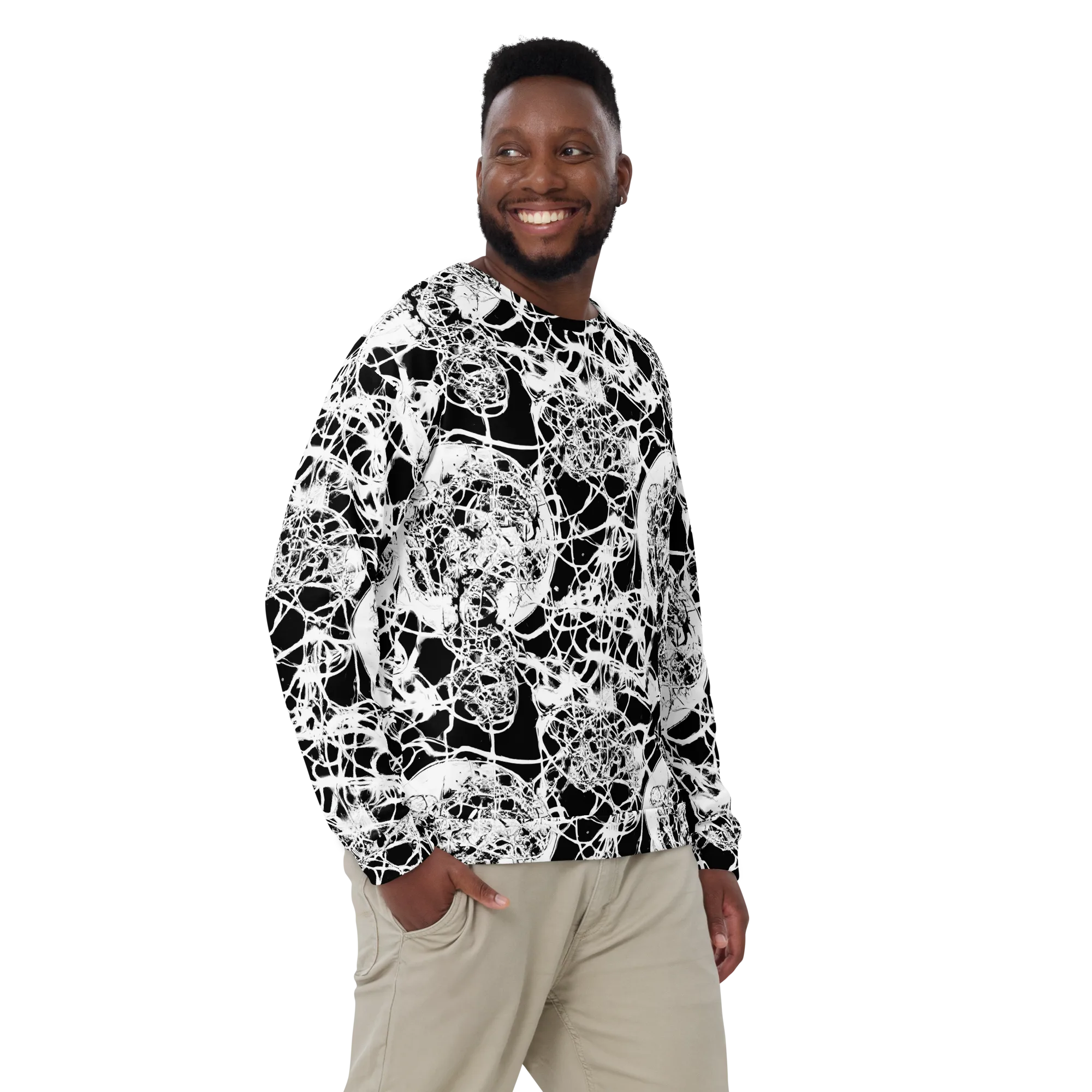 Black Lace Riot on Sweatshirt — Front