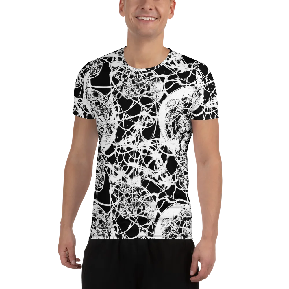 Black Lace Riot on Men's Athletic T-Shirt — Front