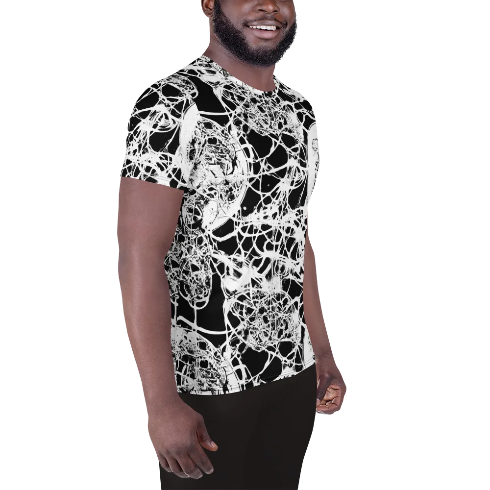Black Lace Riot on Men's Athletic T-Shirt — Right