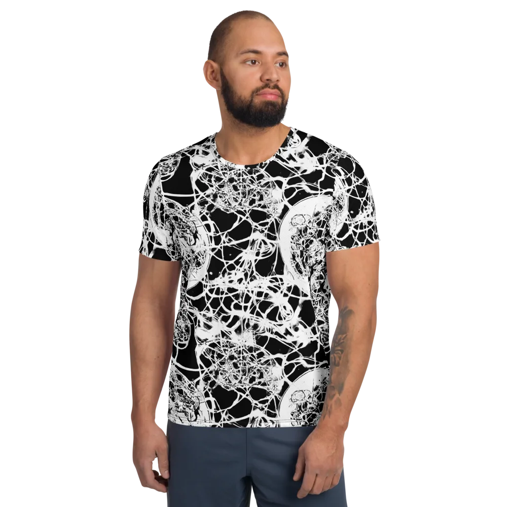 Black Lace Riot on Men's Athletic T-Shirt — Front