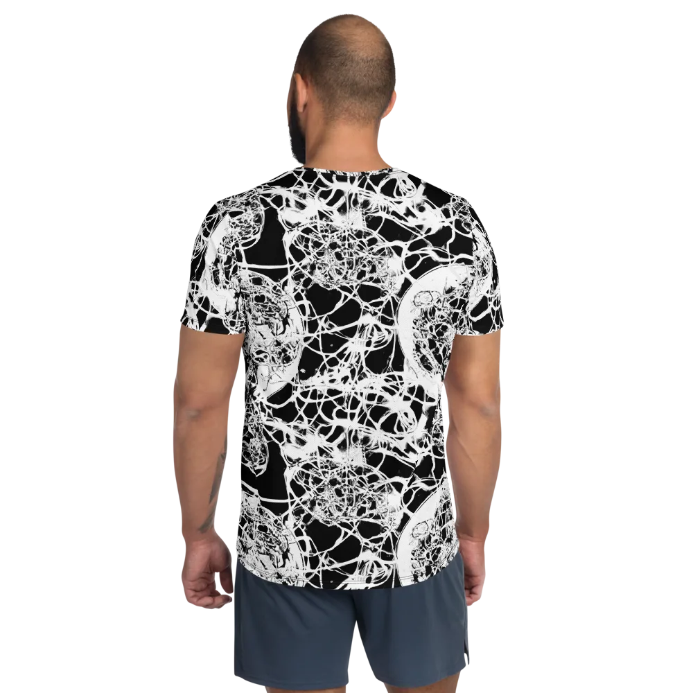 Black Lace Riot on Men's Athletic T-Shirt — Back