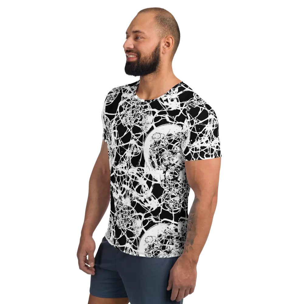 Black Lace Riot on Men's Athletic T-Shirt — Left