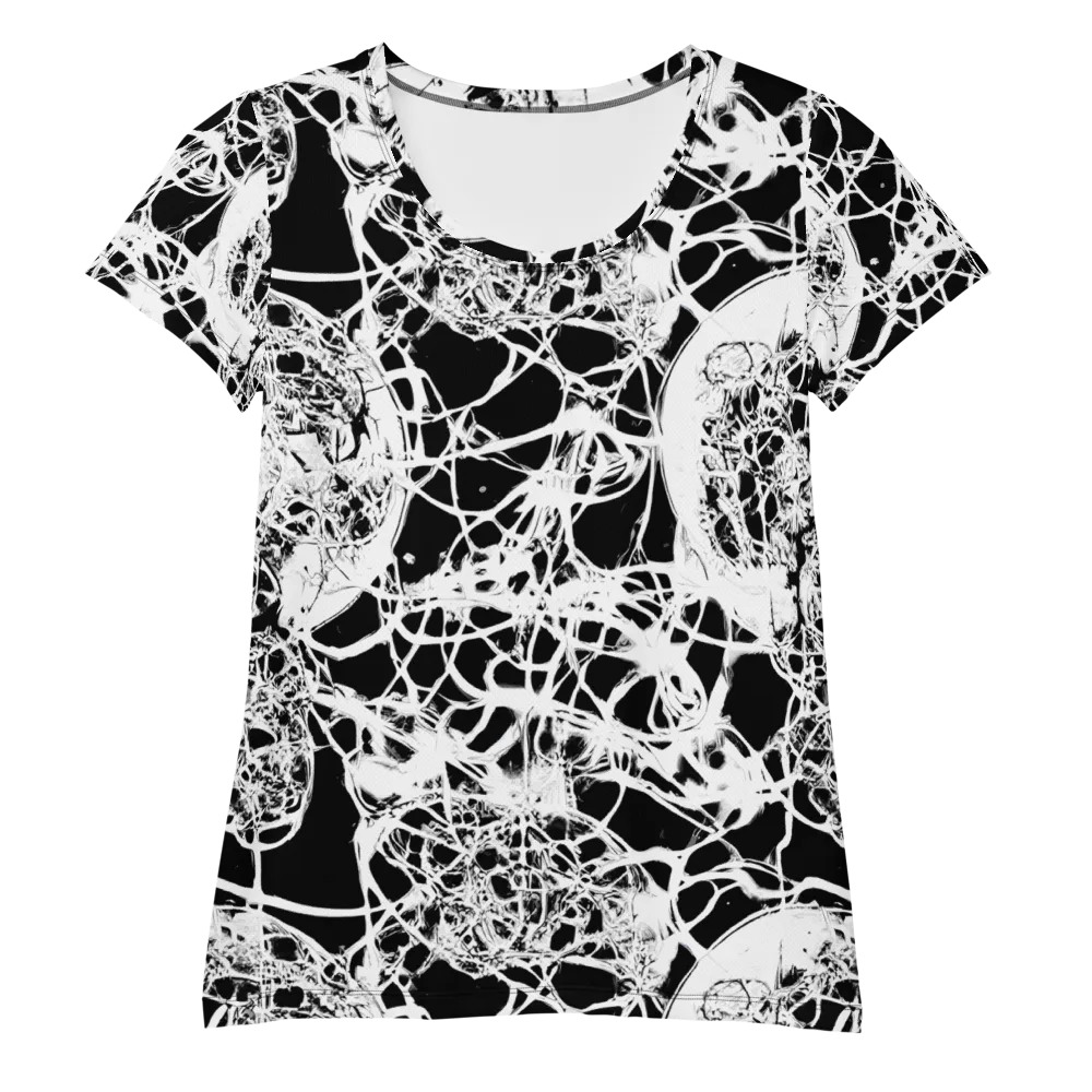 Black Lace Riot on Women's Athletic T-Shirt — Front