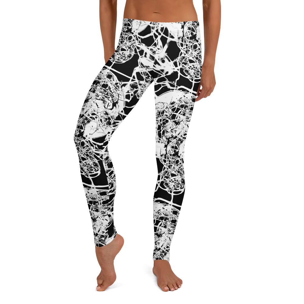 Black Lace Riot on Leggings — Front