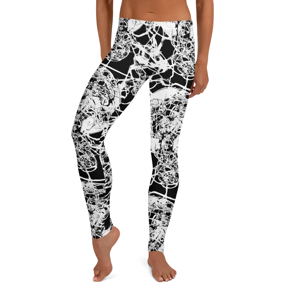 Black Lace Riot on Leggings — Front