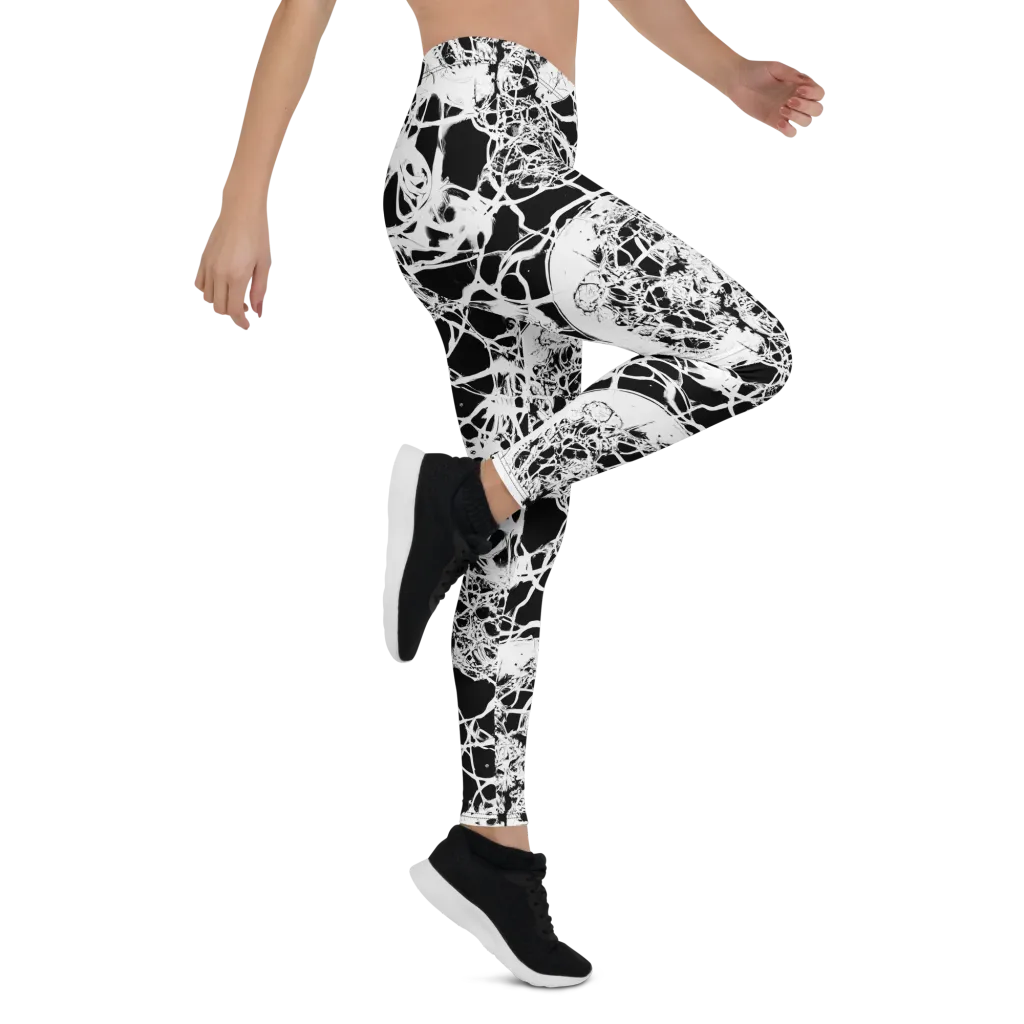Black Lace Riot on Leggings — Right