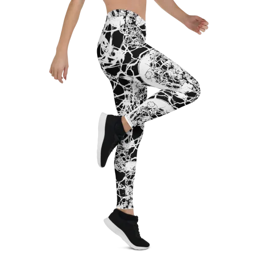 Black Lace Riot on a Leggings