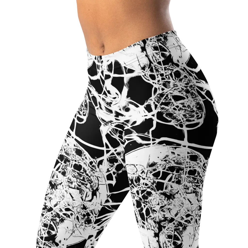 Black Lace Riot on Leggings — Left Front