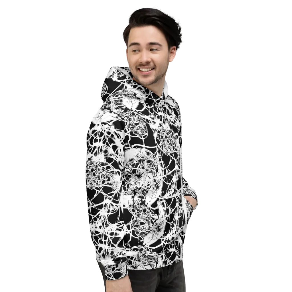 Black Lace Riot on Hoodie — Right