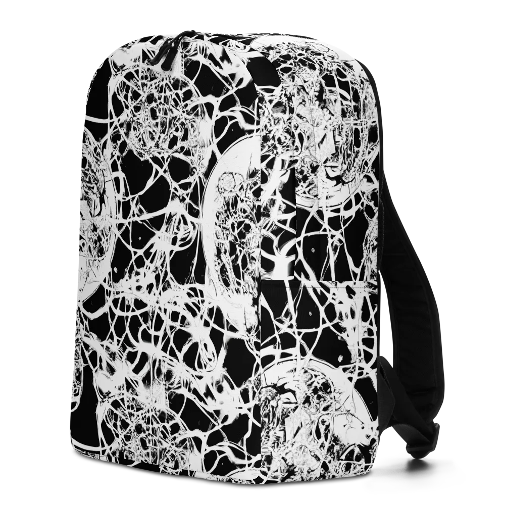 Black Lace Riot on Minimalist Backpack — Left