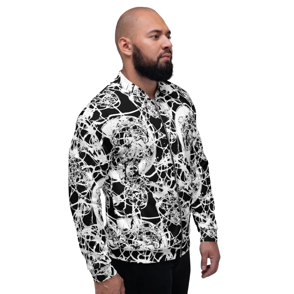 Black Lace Riot on Bomber Jacket — Right