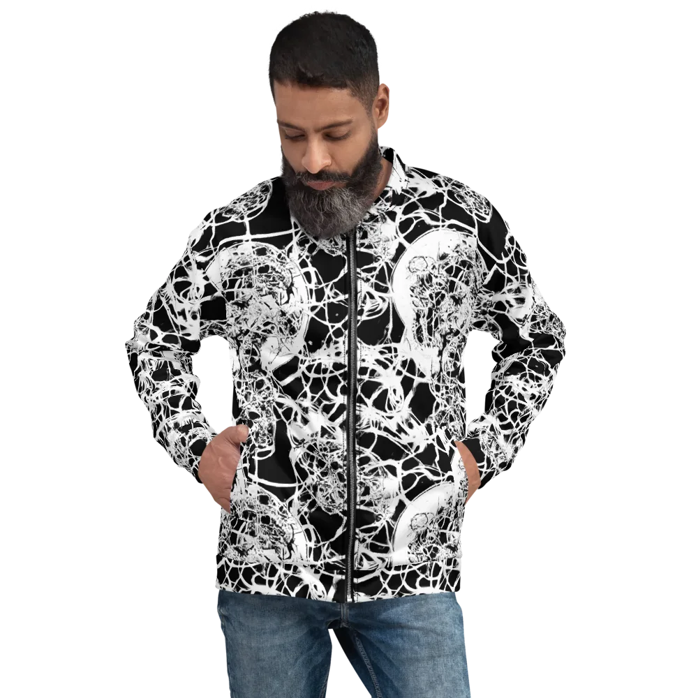 Black Lace Riot on Bomber Jacket — Front
