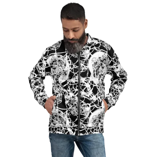 Black Lace Riot on a Bomber Jacket