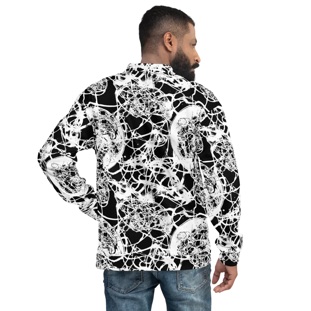 Black Lace Riot on Bomber Jacket — Back