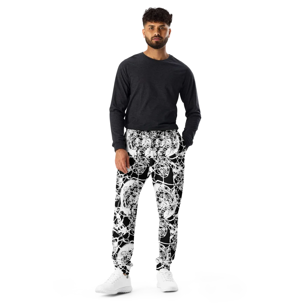 Black Lace Riot on Men's Joggers — Front