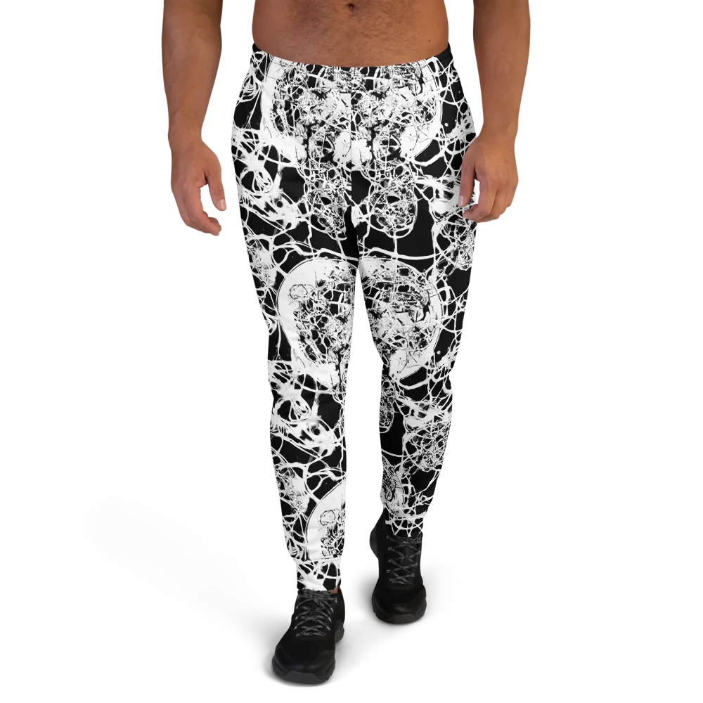 Black Lace Riot on Men's Joggers — Front