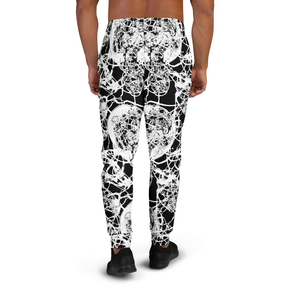 Black Lace Riot on Men's Joggers — Back
