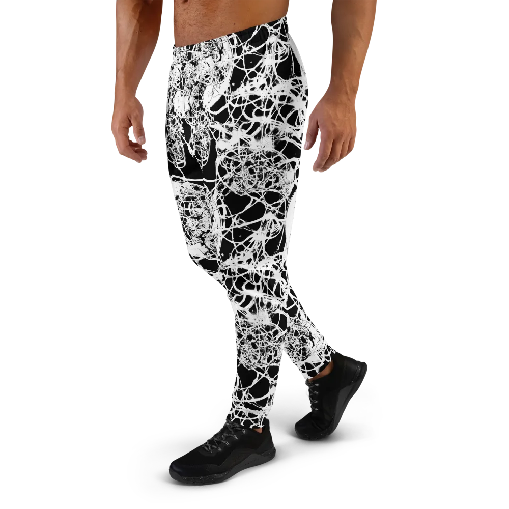 Black Lace Riot on Men's Joggers — Left