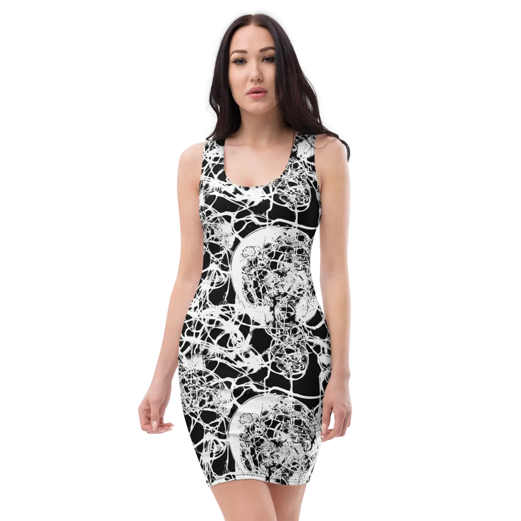 Black Lace Riot on Bodycon Dress — Front