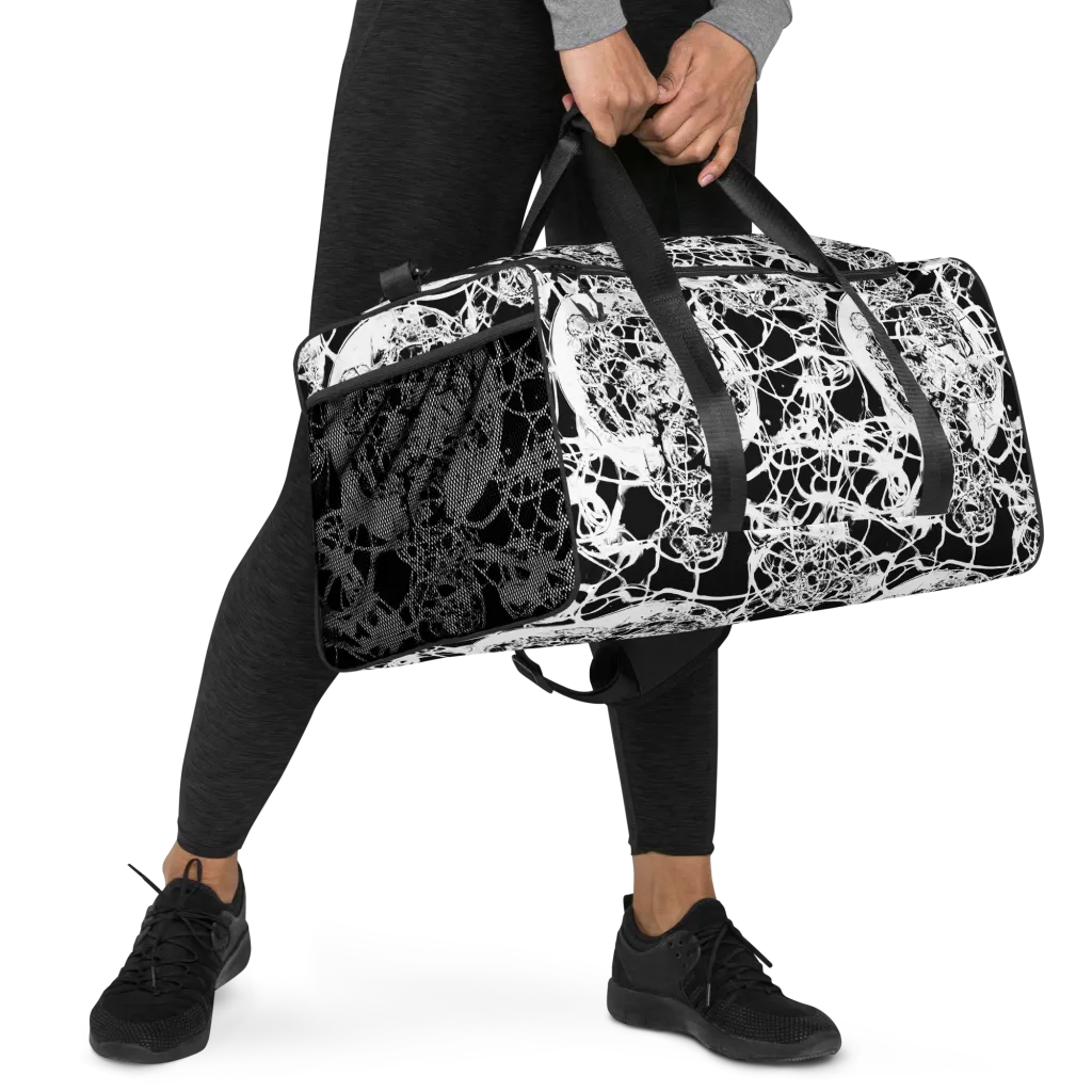 Black Lace Riot on Duffle Bag — Right Front