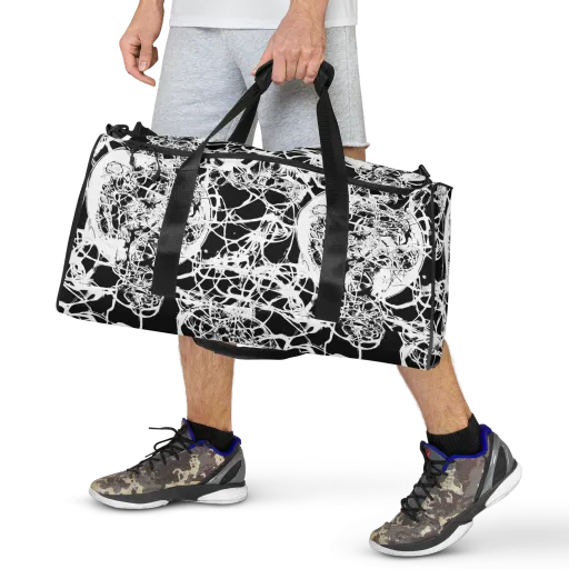 Black Lace Riot on a Duffle Bag