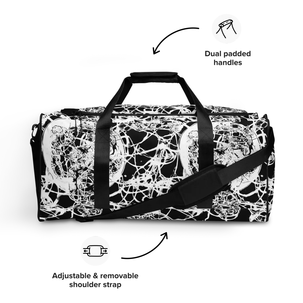 Black Lace Riot on Duffle Bag — Front