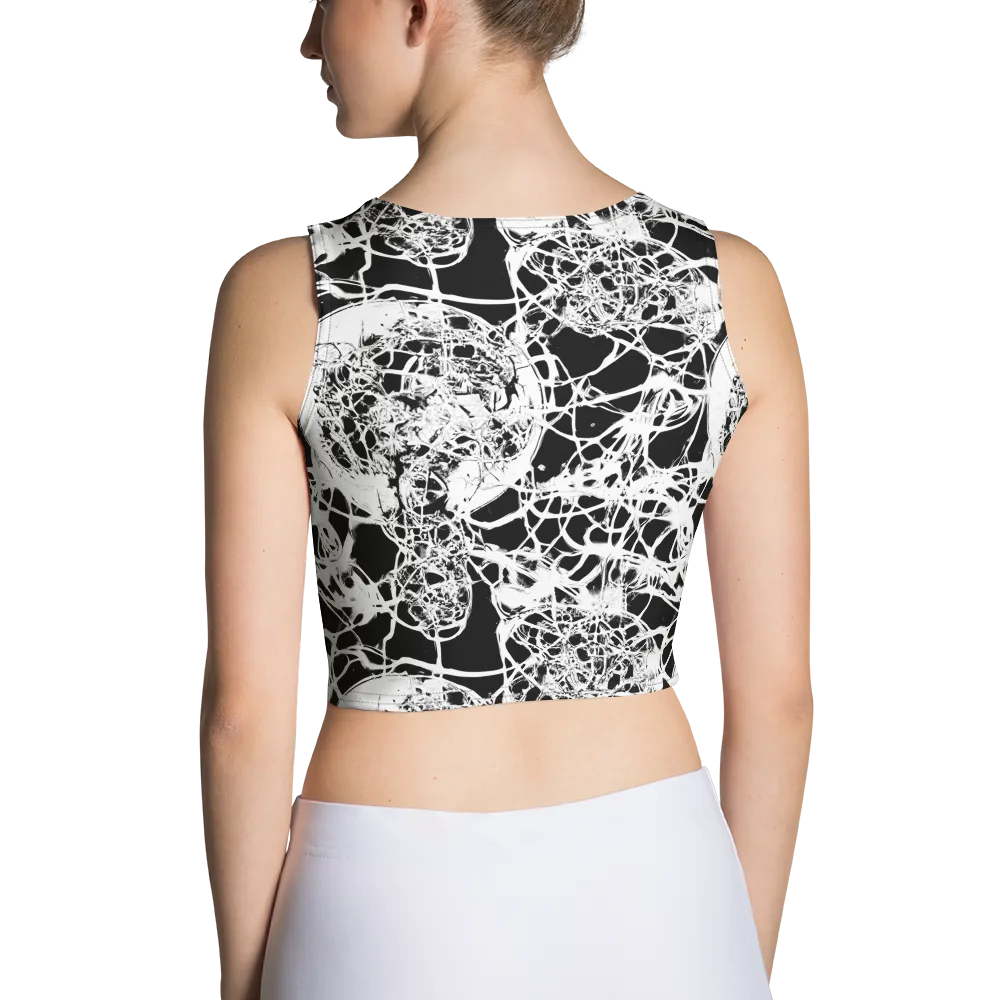 Black Lace Riot on Crop Top — Back