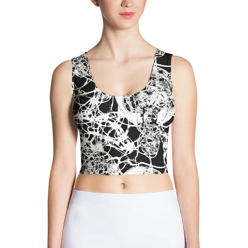 Black Lace Riot on Crop Top — Front