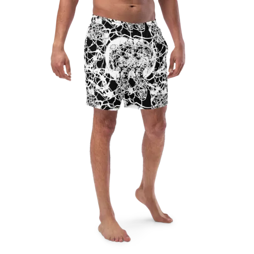 Black Lace Riot on a Swim Trunks
