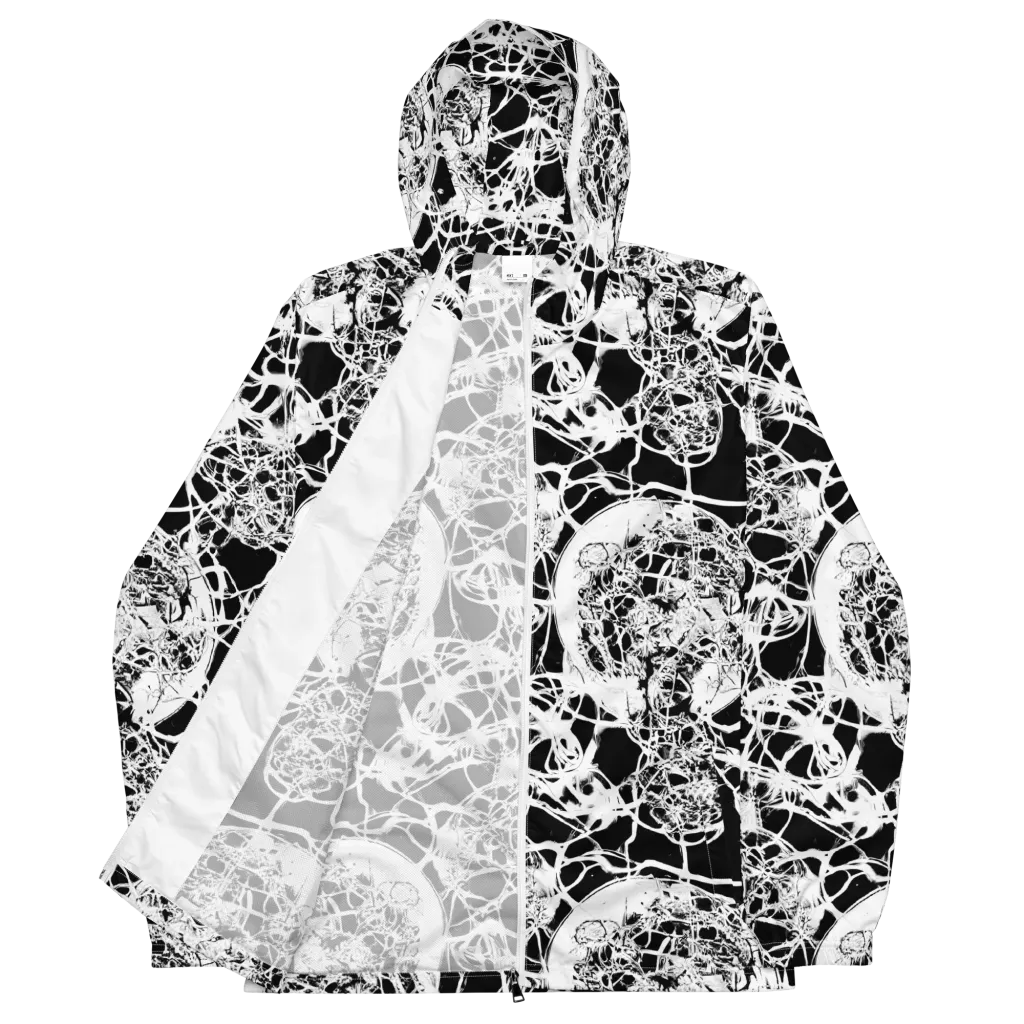 Black Lace Riot on Men's Windbreaker — Front