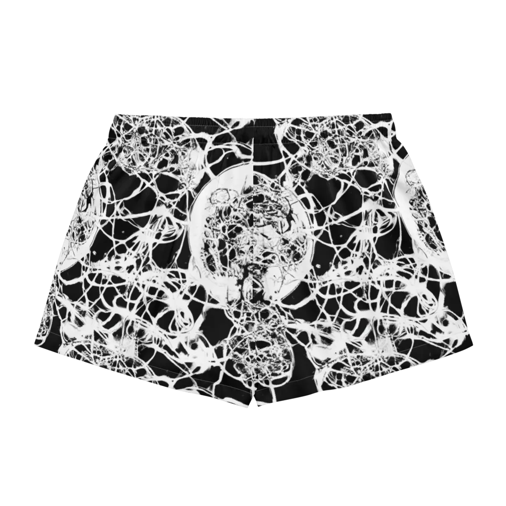 Black Lace Riot on Women's Pajama Shorts — Back