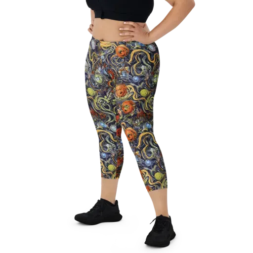 Astral Anarchy on a Capri Leggings