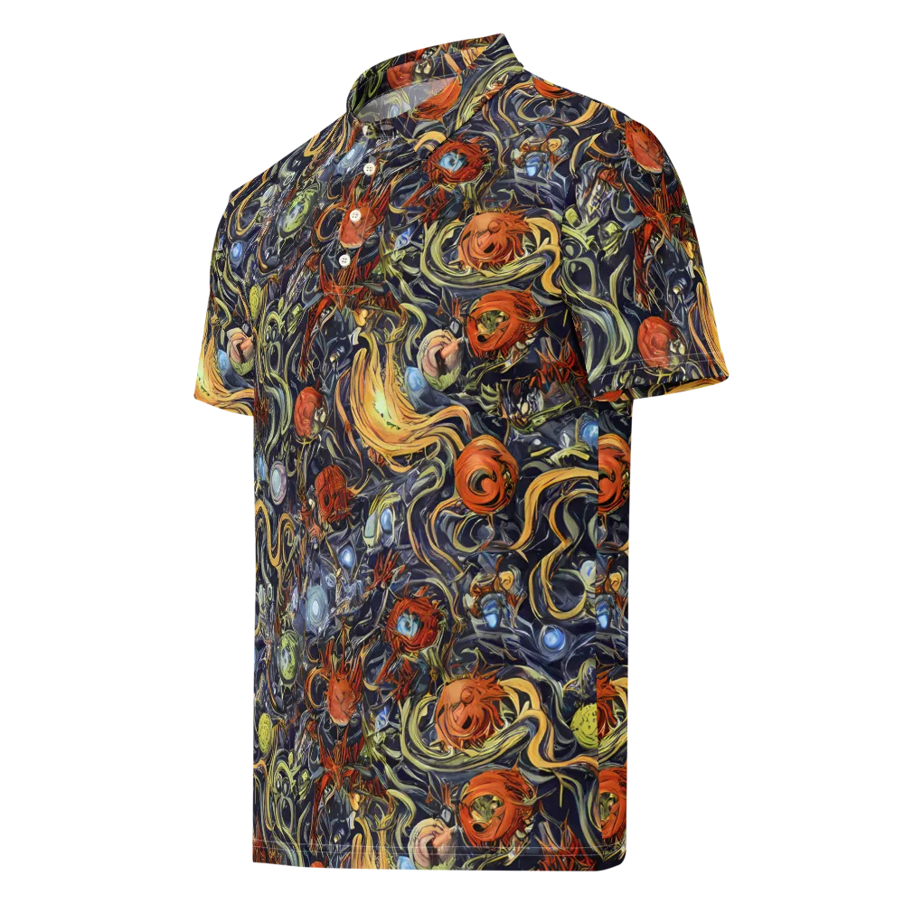 Astral Anarchy on Men's Slim Fit Polo Shirt — Left Front