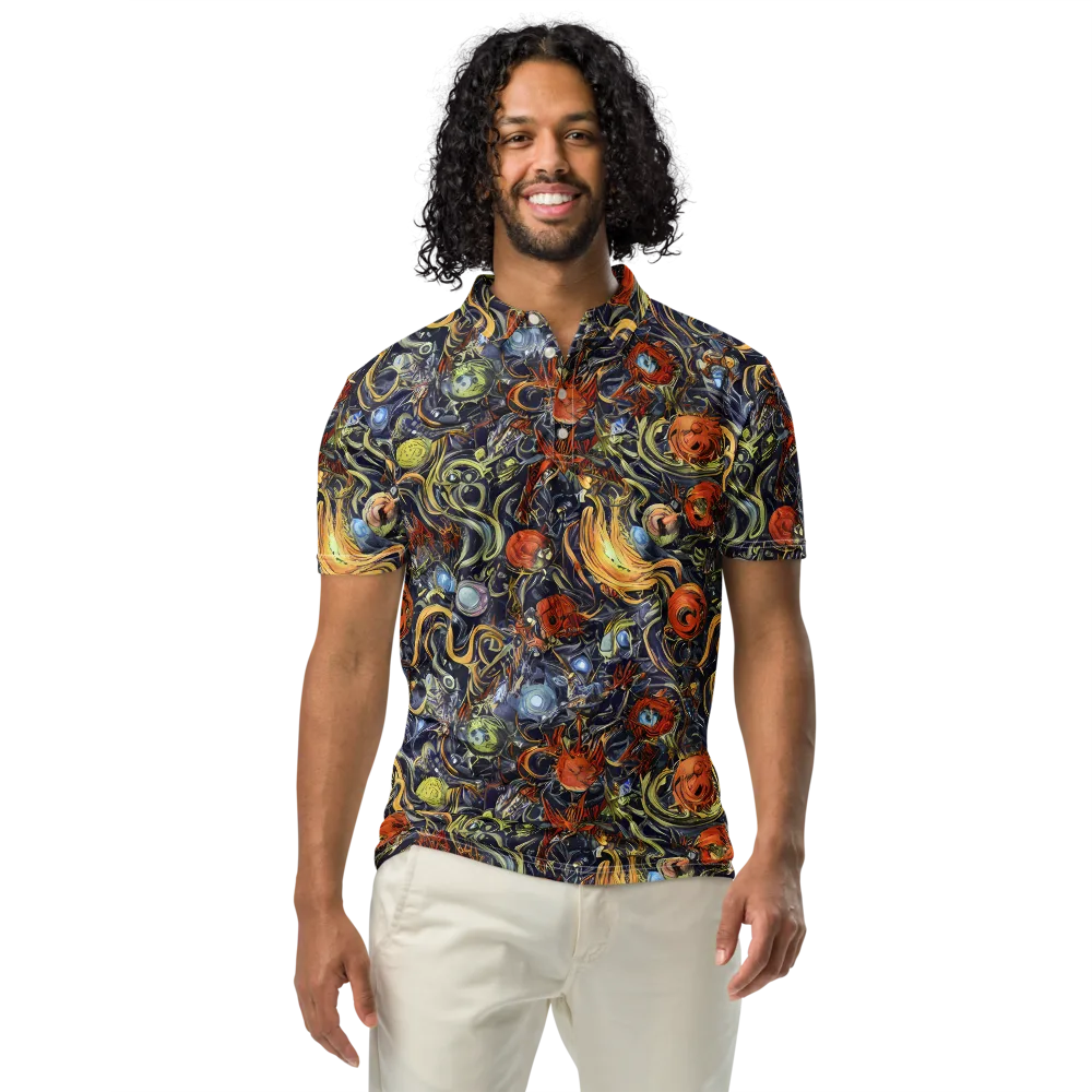 Astral Anarchy on Men's Slim Fit Polo Shirt — Front