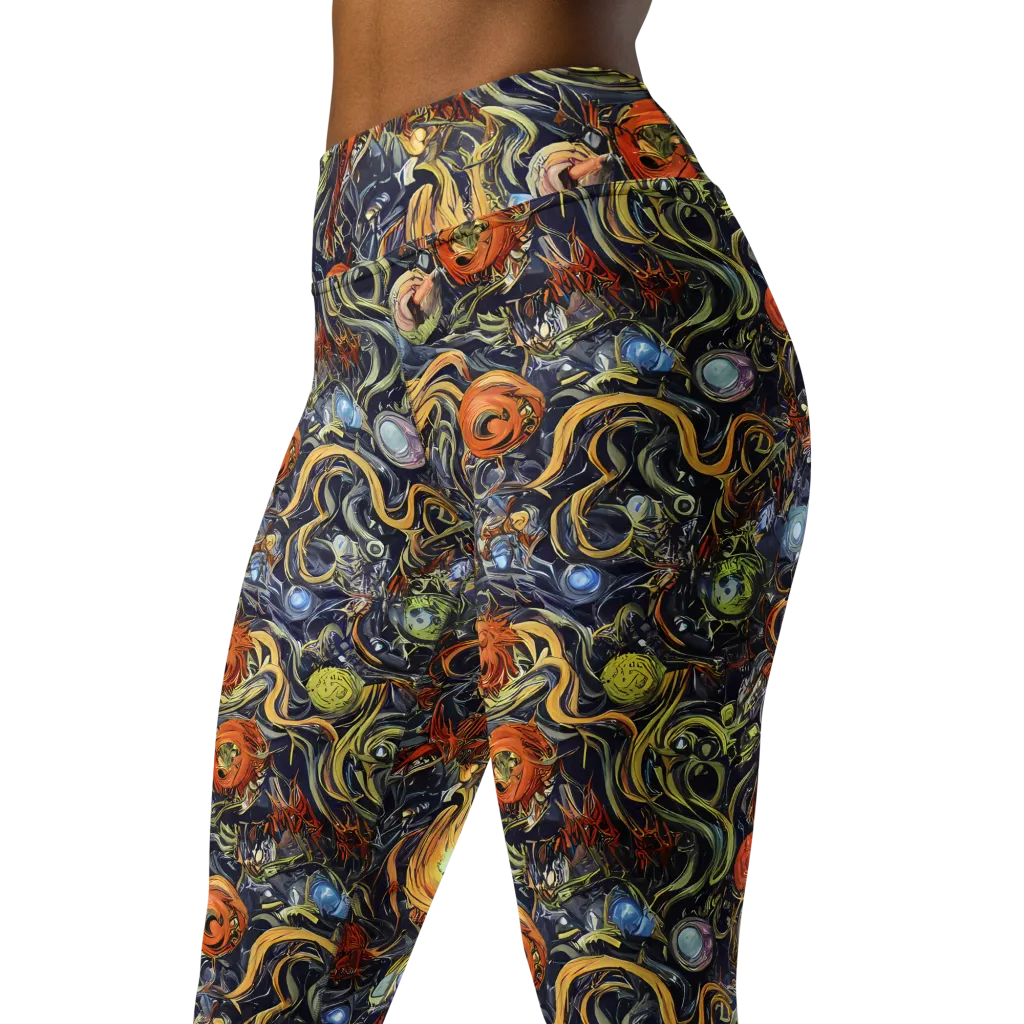 Astral Anarchy on Yoga Leggings — Left Front