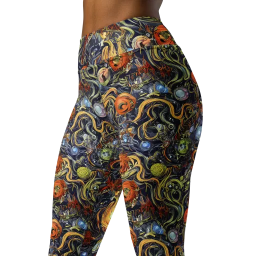 Astral Anarchy on a Yoga Leggings