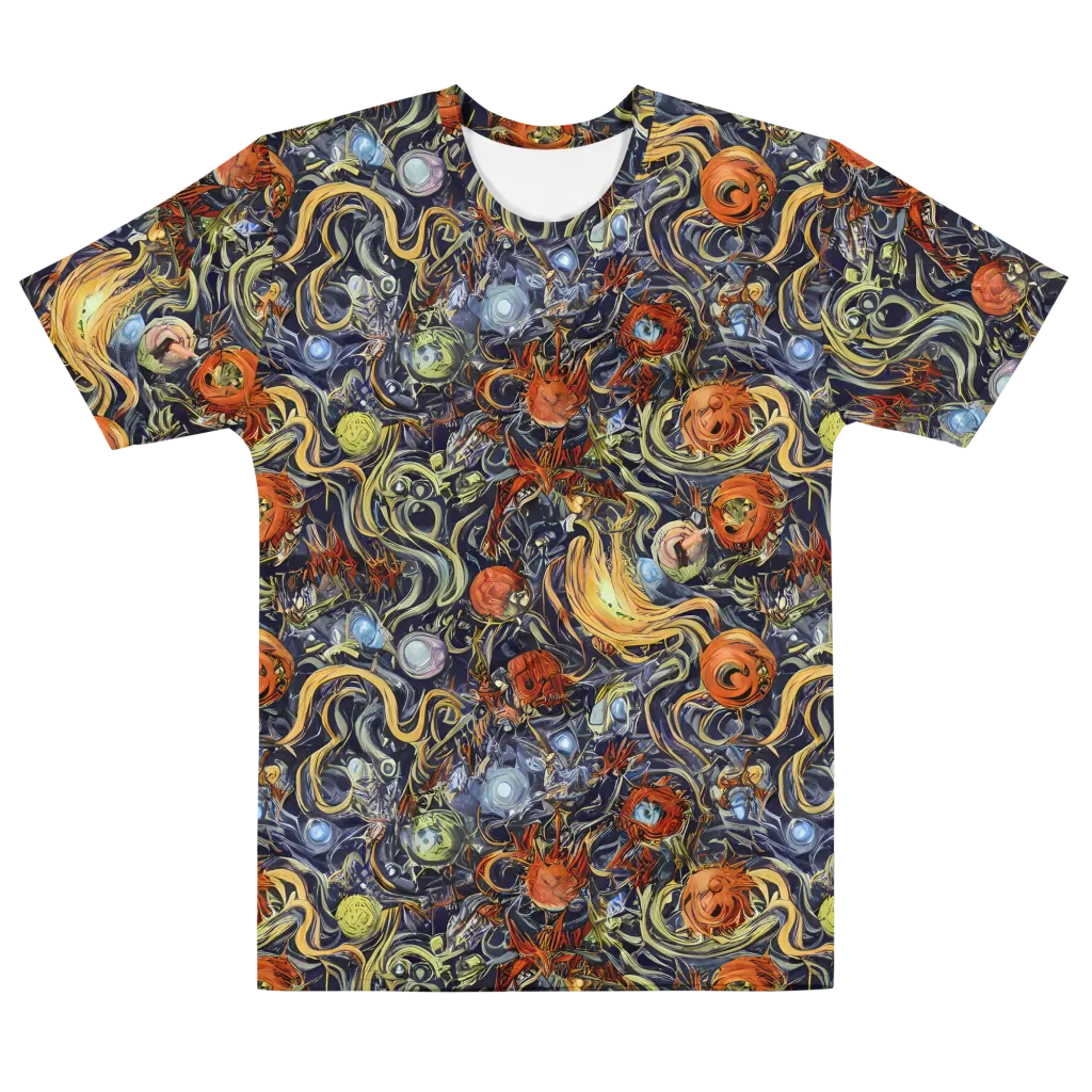 Astral Anarchy on Men's Cotton Crew Neck T-Shirt — Front