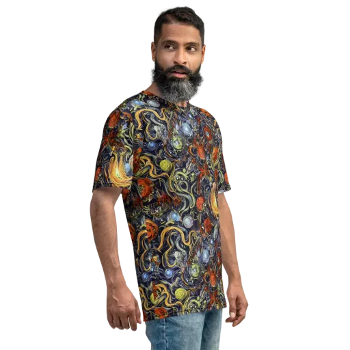 Astral Anarchy on a Men's Crew Neck T-Shirt