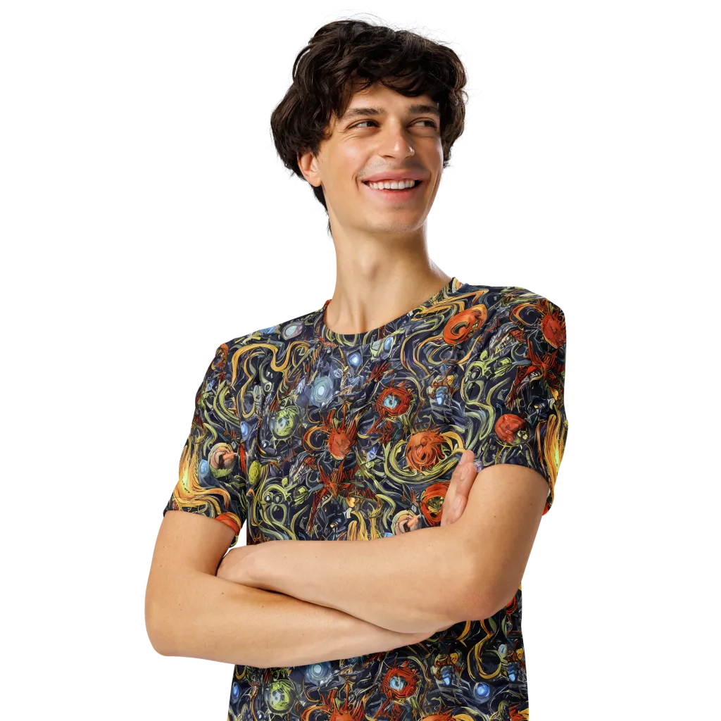 Astral Anarchy on Men's Crew Neck T-Shirt — Left Front