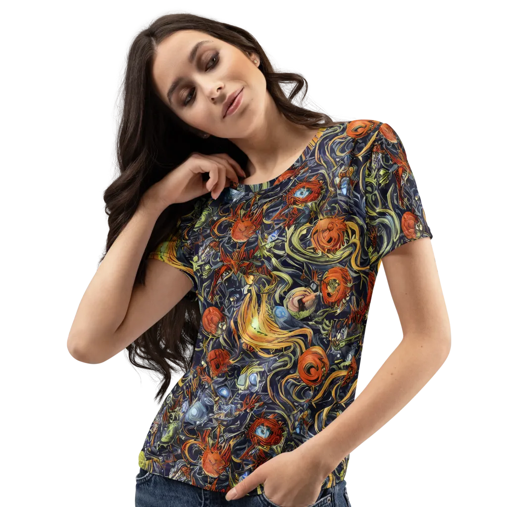 Astral Anarchy on Women's Crew Neck T-Shirt — Left Front