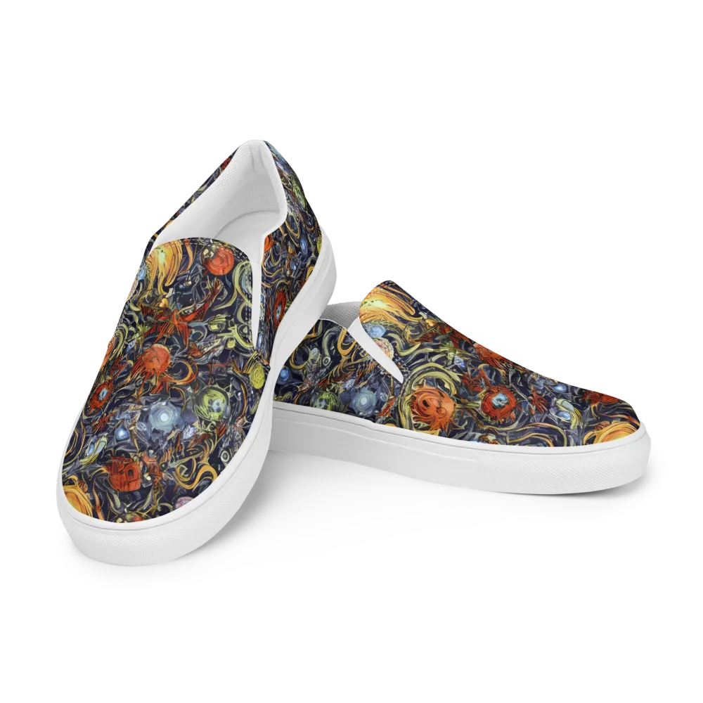 Astral Anarchy on Men's Slip-On Canvas Shoes — Left Front