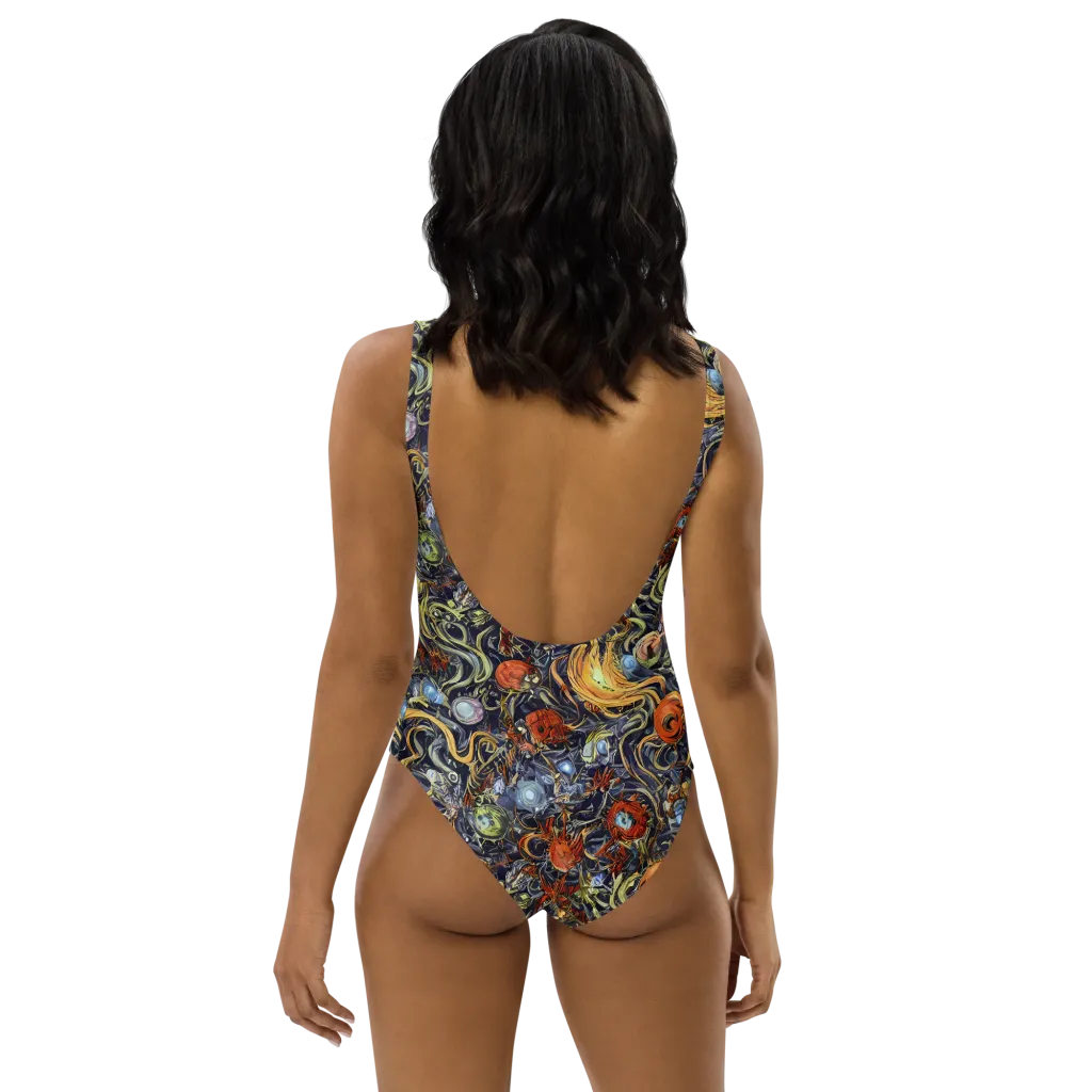 Astral Anarchy on One-Piece Swimsuit — Back